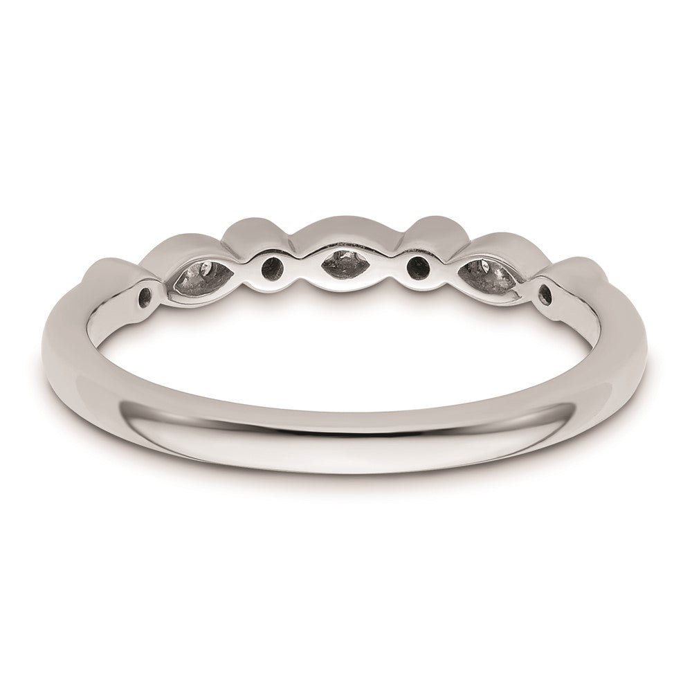 14k White Gold Real Diamond Wedding Band