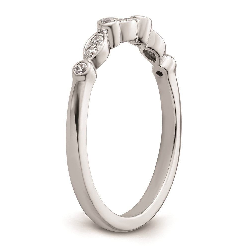 14k White Gold Real Diamond Wedding Band
