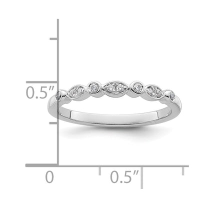 14k White Gold Real Diamond Wedding Band