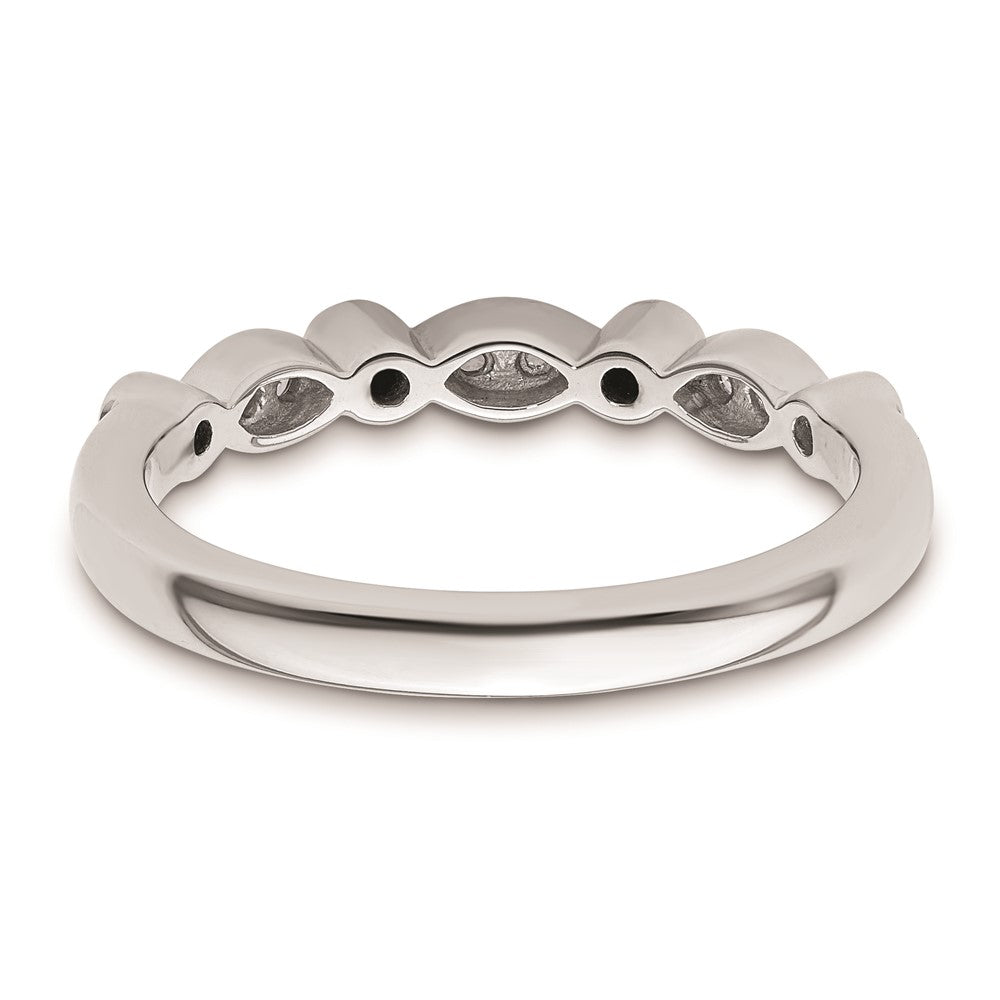 0.17ct. CZ Solid Real 14k White Gold Wedding Wedding Band Ring