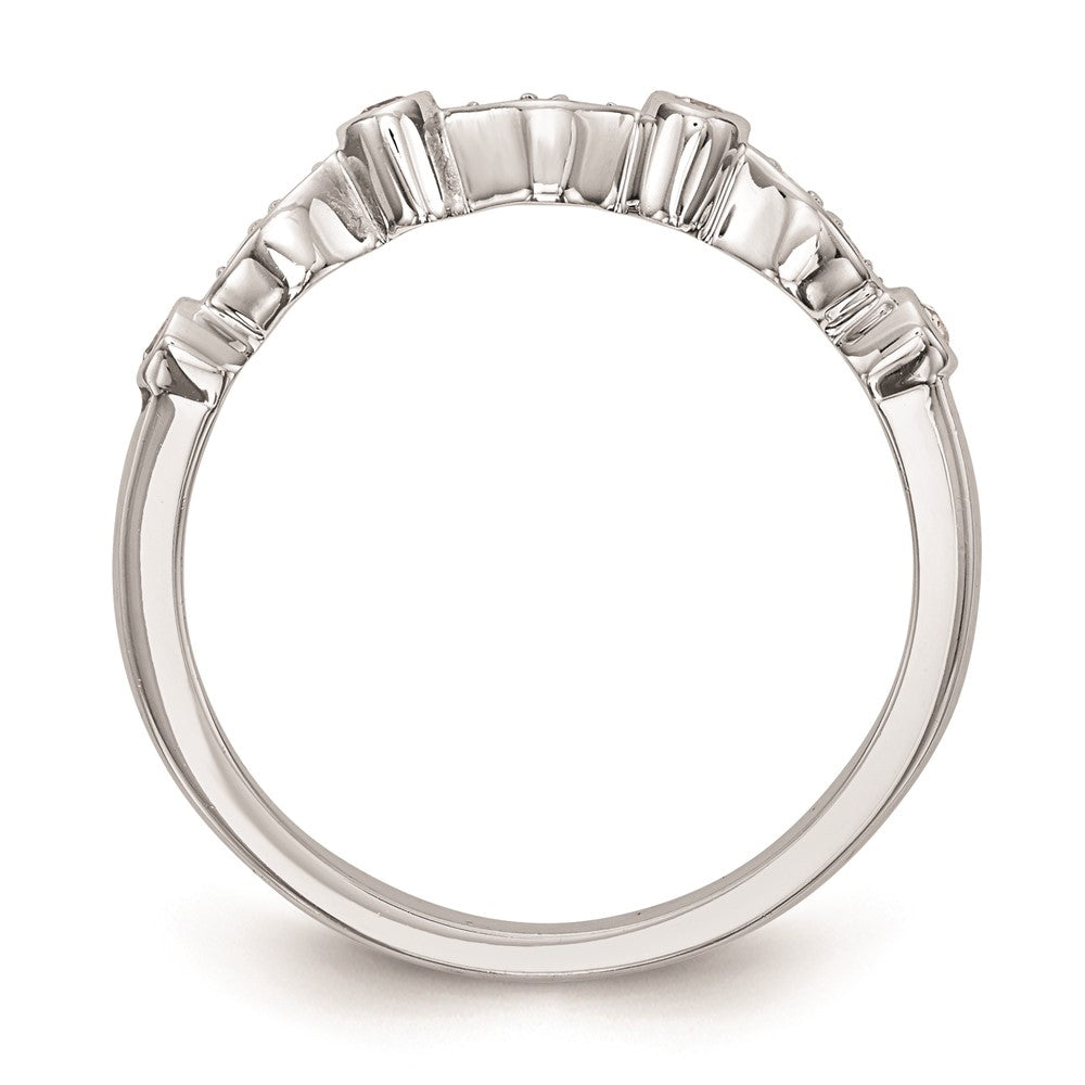 14k White Gold Real Diamond Wedding Band