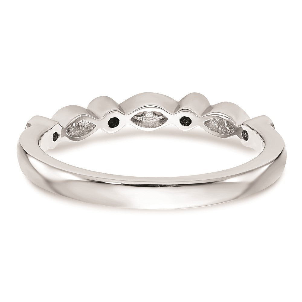 14k White Gold Real Diamond Wedding Band