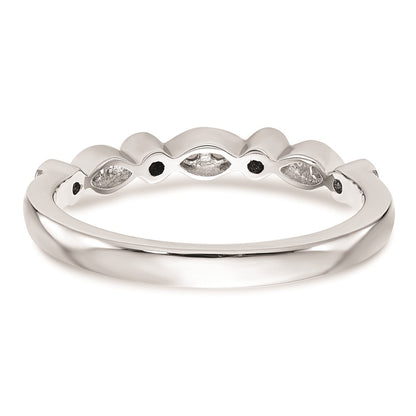 14k White Gold Real Diamond Wedding Band