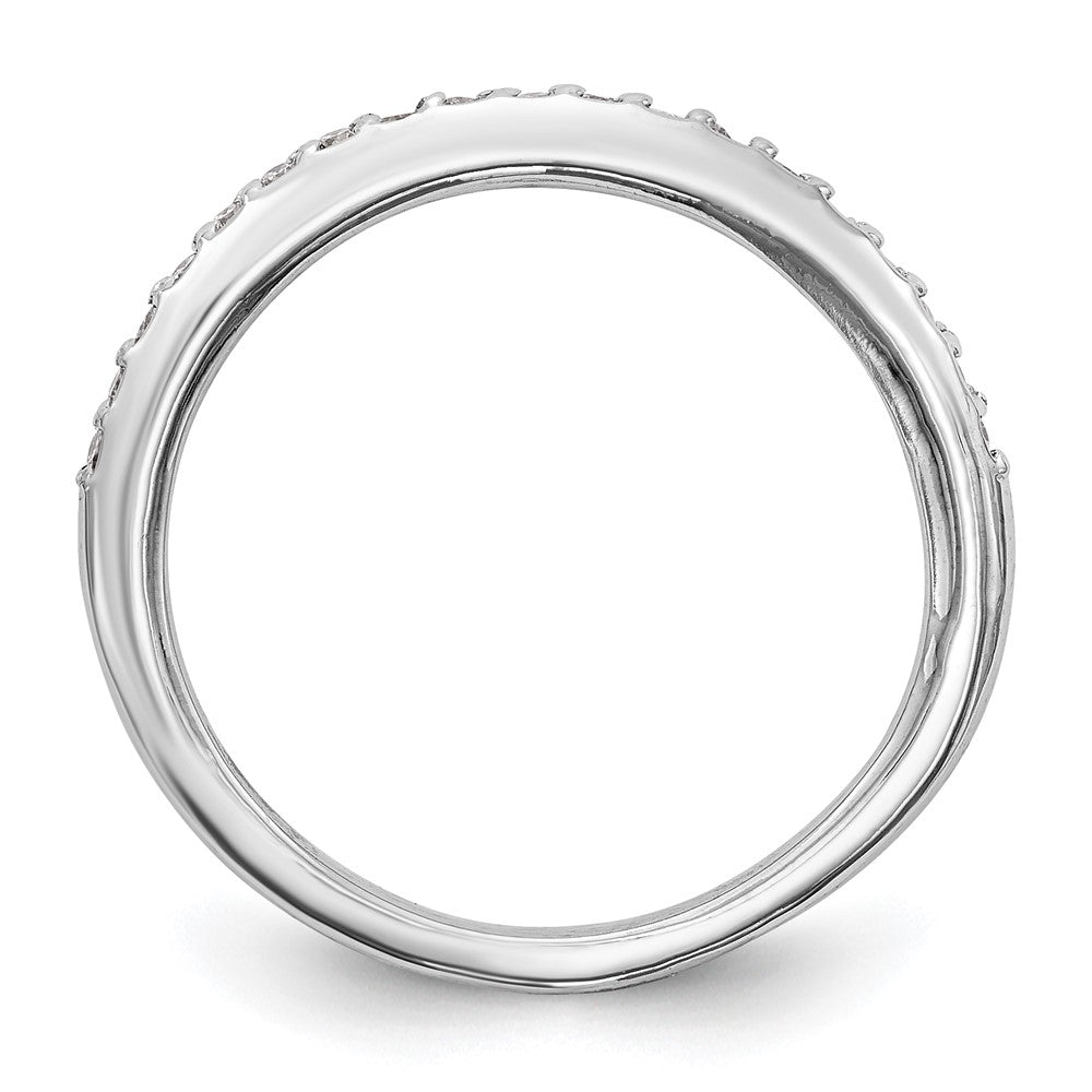 0.15ct. CZ Solid Real 14k White Gold Wedding Wedding Band Ring