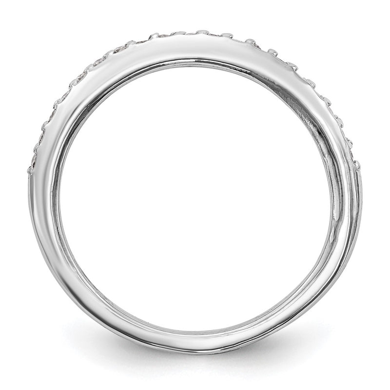 14k White Gold Real Diamond Wedding Band