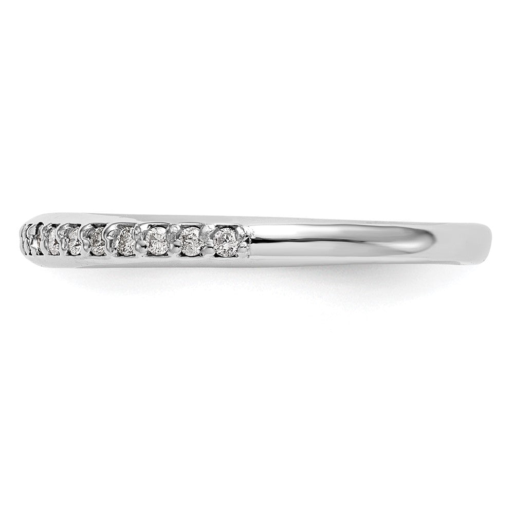 0.15ct. CZ Solid Real 14k White Gold Wedding Wedding Band Ring