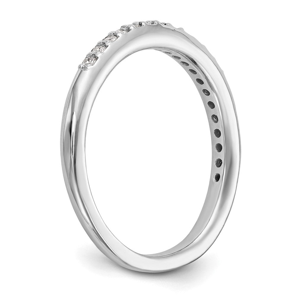 0.15ct. CZ Solid Real 14k White Gold Wedding Wedding Band Ring