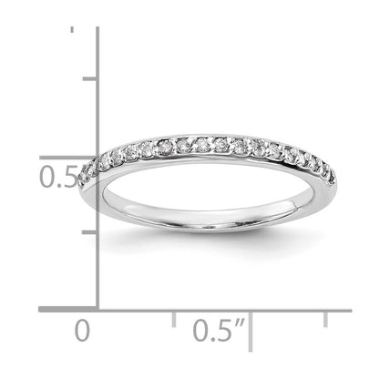 0.15ct. CZ Solid Real 14k White Gold Wedding Wedding Band Ring