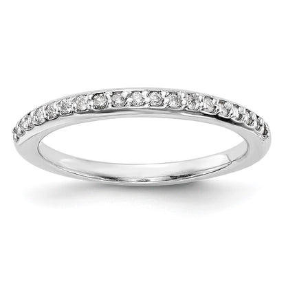 0.15ct. CZ Solid Real 14k White Gold Wedding Wedding Band Ring