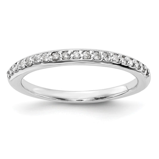 0.15ct. CZ Solid Real 14k White Gold Wedding Wedding Band Ring