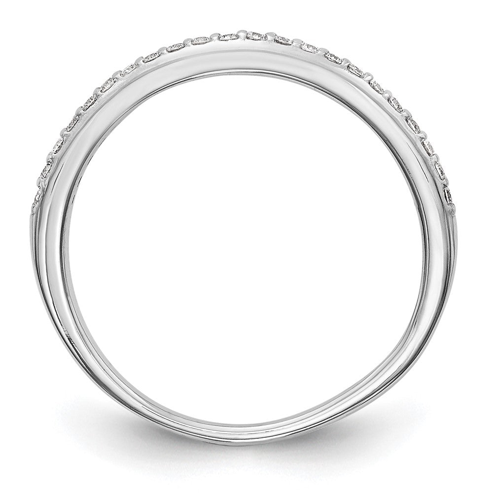 0.16ct. CZ Solid Real 14k White Gold Wedding Wedding Band Ring