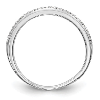 14k White Gold Real Diamond Wedding Band