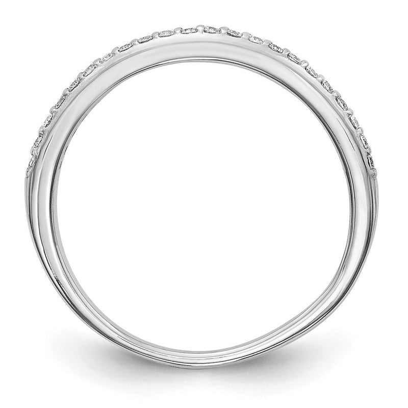 14k White Gold Real Diamond Wedding Band