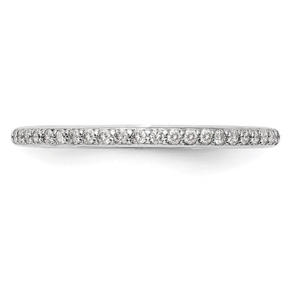 14k White Gold Real Diamond Wedding Band
