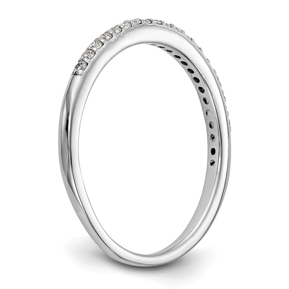 14k White Gold Real Diamond Wedding Band
