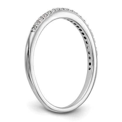 14k White Gold Real Diamond Wedding Band