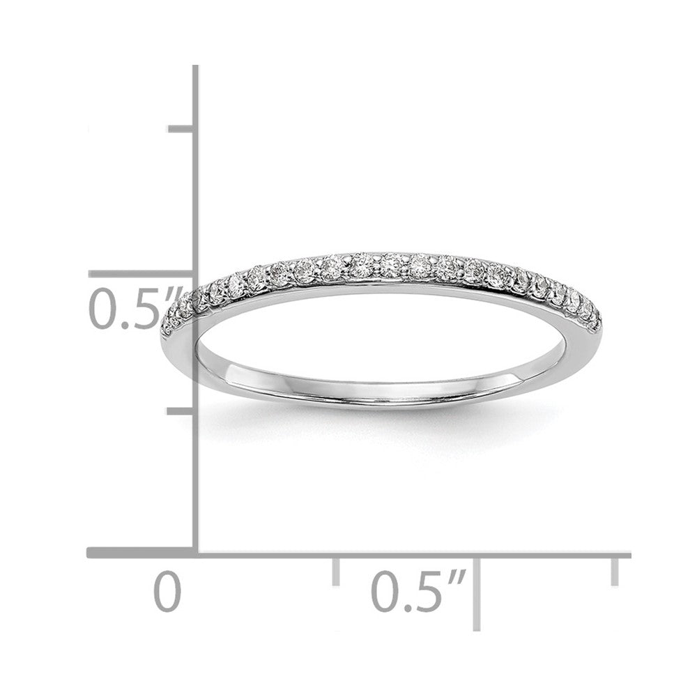14k White Gold Real Diamond Wedding Band