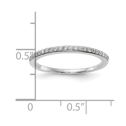 14k White Gold Real Diamond Wedding Band