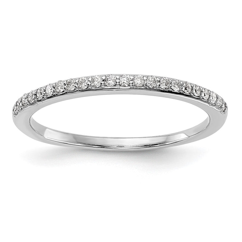 14k White Gold Real Diamond Wedding Band