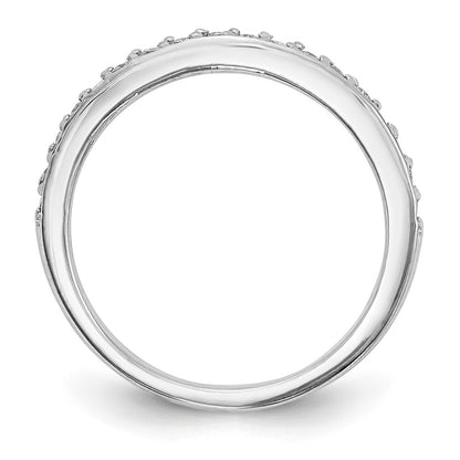 14k White Gold Real Diamond Wedding Band