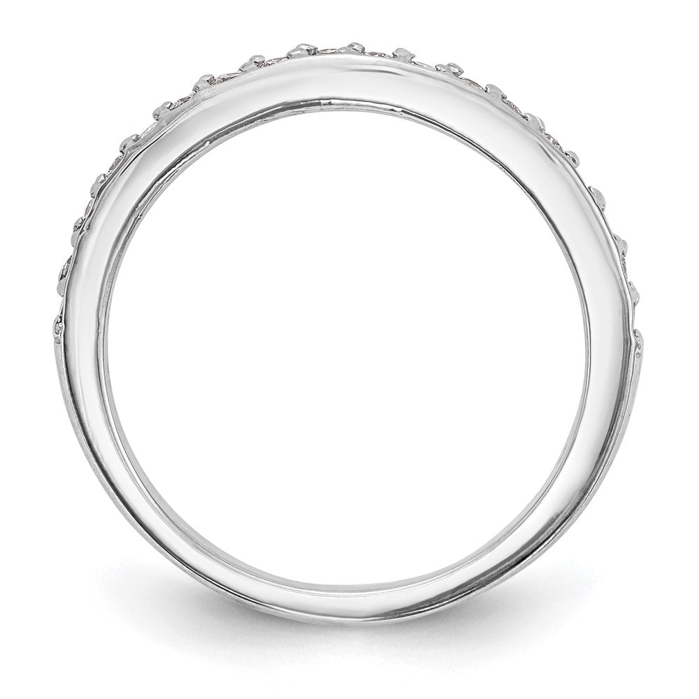 0.27ct. CZ Solid Real 14k White Gold Wedding Wedding Band Ring