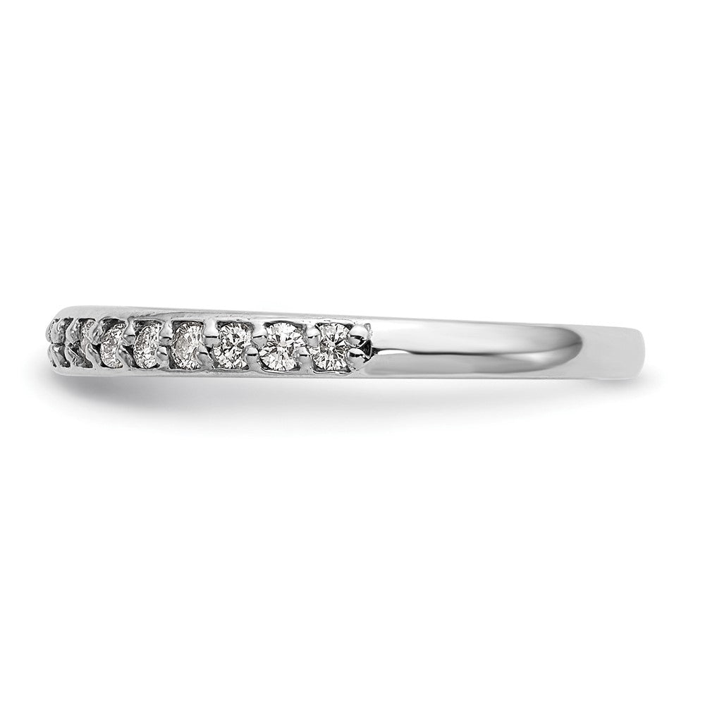 14k White Gold Real Diamond Wedding Band
