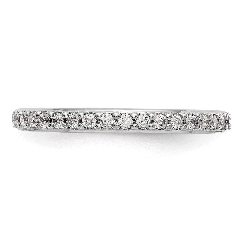 0.27ct. CZ Solid Real 14k White Gold Wedding Wedding Band Ring