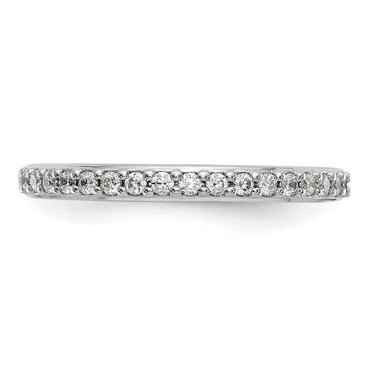 14k White Gold Real Diamond Wedding Band