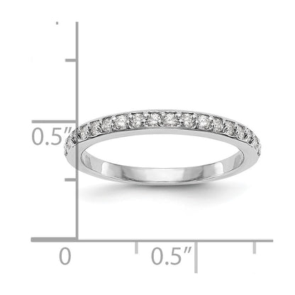 0.27ct. CZ Solid Real 14k White Gold Wedding Wedding Band Ring