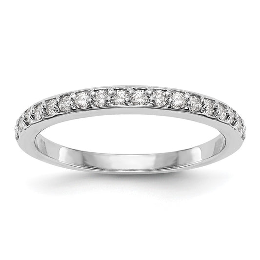 0.27ct. CZ Solid Real 14k White Gold Wedding Wedding Band Ring