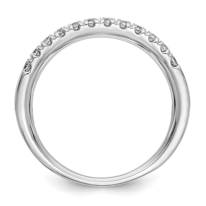 14k White Gold Real Diamond Wedding Band
