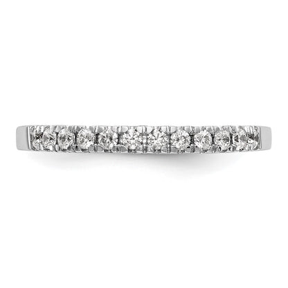 14k White Gold Real Diamond Wedding Band