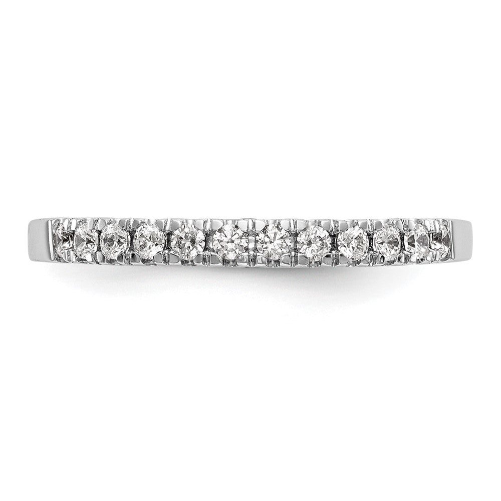 0.29ct. CZ Solid Real 14k White Gold Wedding Wedding Band Ring