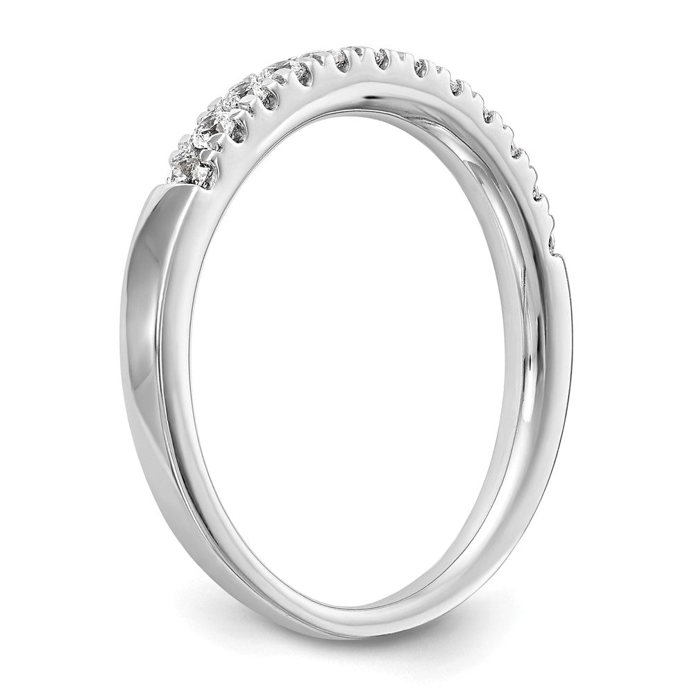 0.29ct. CZ Solid Real 14k White Gold Wedding Wedding Band Ring