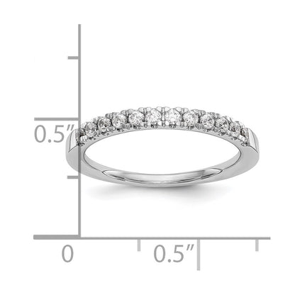 14k White Gold Real Diamond Wedding Band