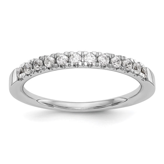 0.29ct. CZ Solid Real 14k White Gold Wedding Wedding Band Ring