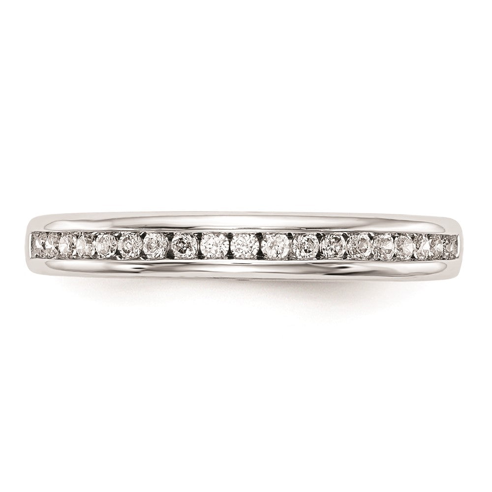 14k White Gold Real Diamond Wedding Band