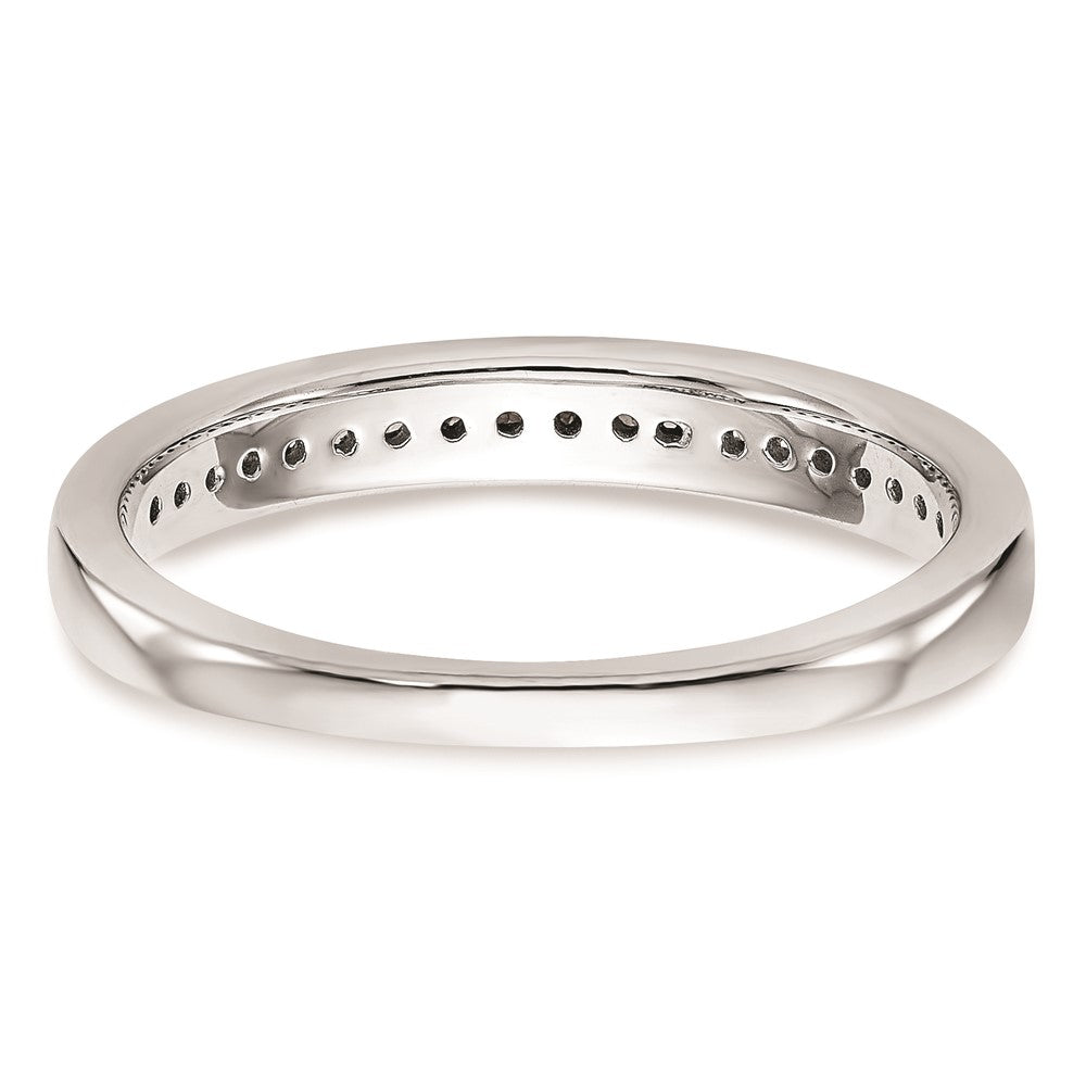 0.19ct. CZ Solid Real 14k White Gold Wedding Wedding Band Ring