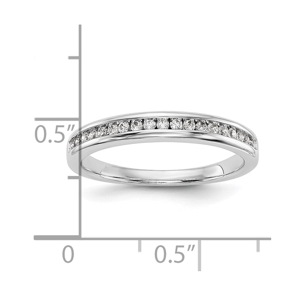 0.19ct. CZ Solid Real 14k White Gold Wedding Wedding Band Ring