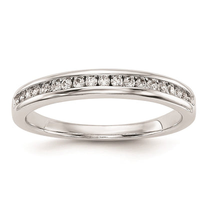 0.19ct. CZ Solid Real 14k White Gold Wedding Wedding Band Ring