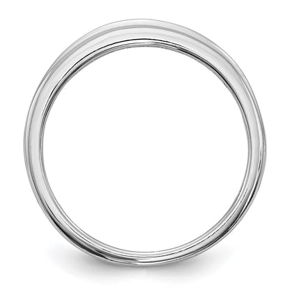 14k White Gold Real Diamond Wedding Band
