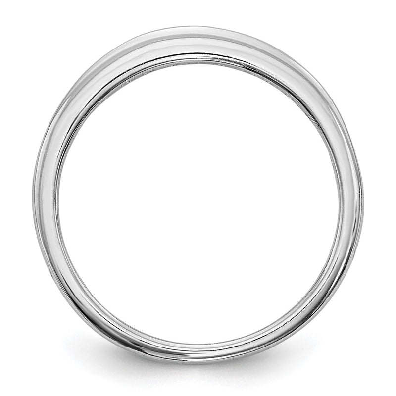 14k White Gold Real Diamond Wedding Band