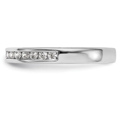 14k White Gold Real Diamond Wedding Band