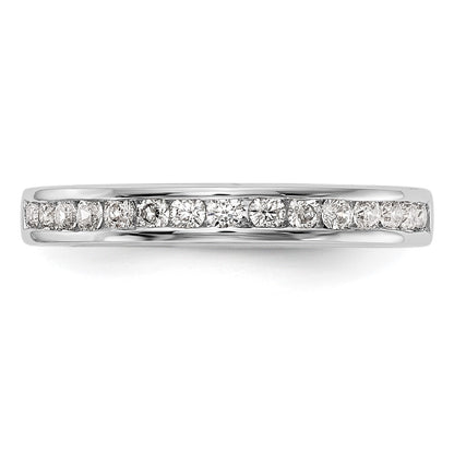 14k White Gold Real Diamond Wedding Band