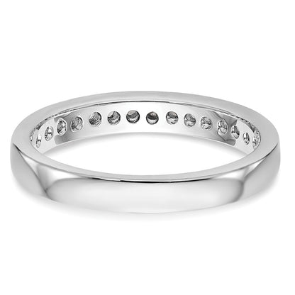 14k White Gold Real Diamond Wedding Band