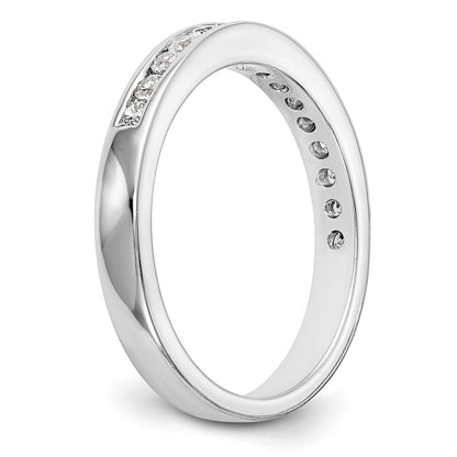 14k White Gold Real Diamond Wedding Band
