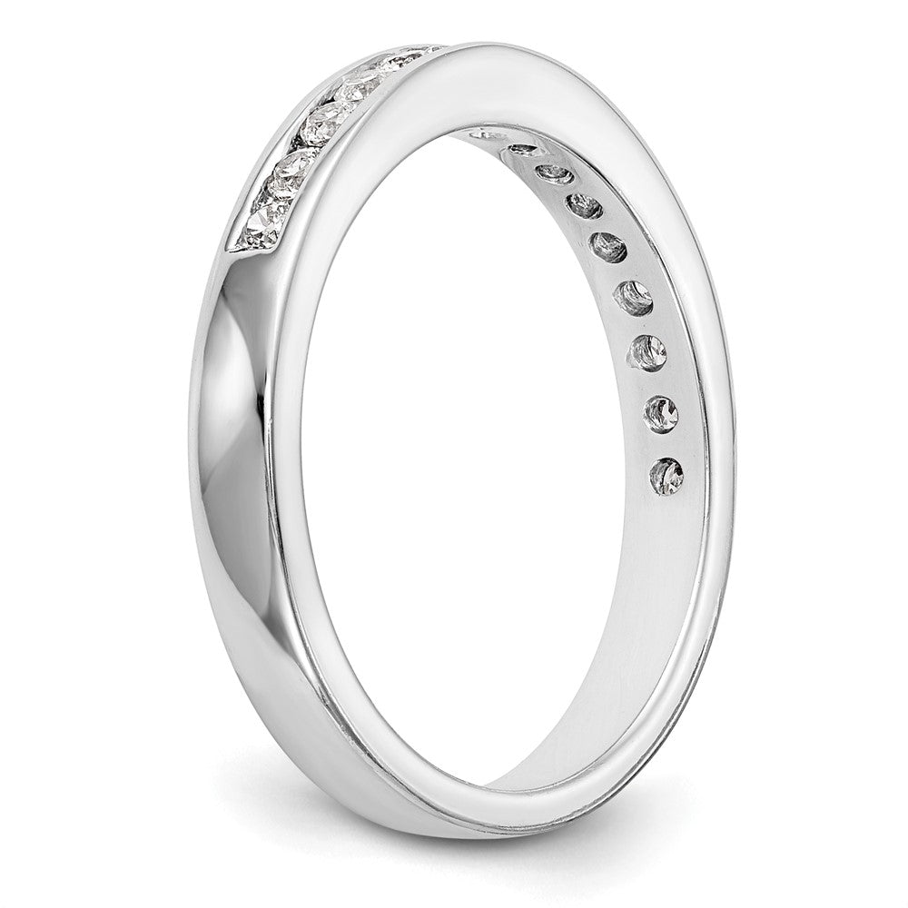 0.30ct. CZ Solid Real 14k White Gold Wedding Wedding Band Ring