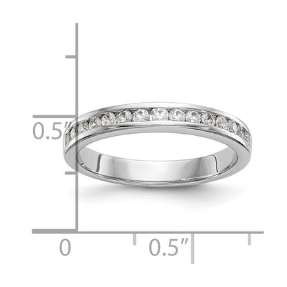14k White Gold Real Diamond Wedding Band