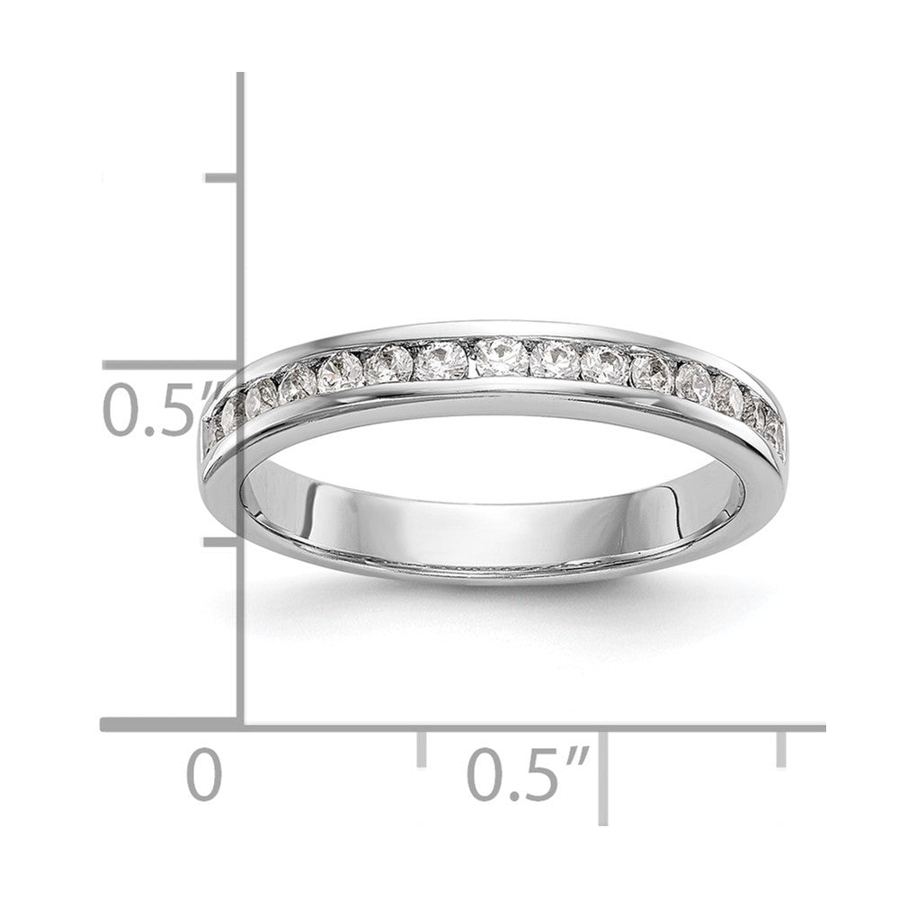 0.30ct. CZ Solid Real 14k White Gold Wedding Wedding Band Ring