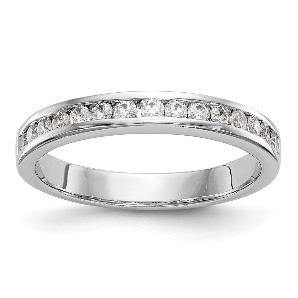 0.30ct. CZ Solid Real 14k White Gold Wedding Wedding Band Ring
